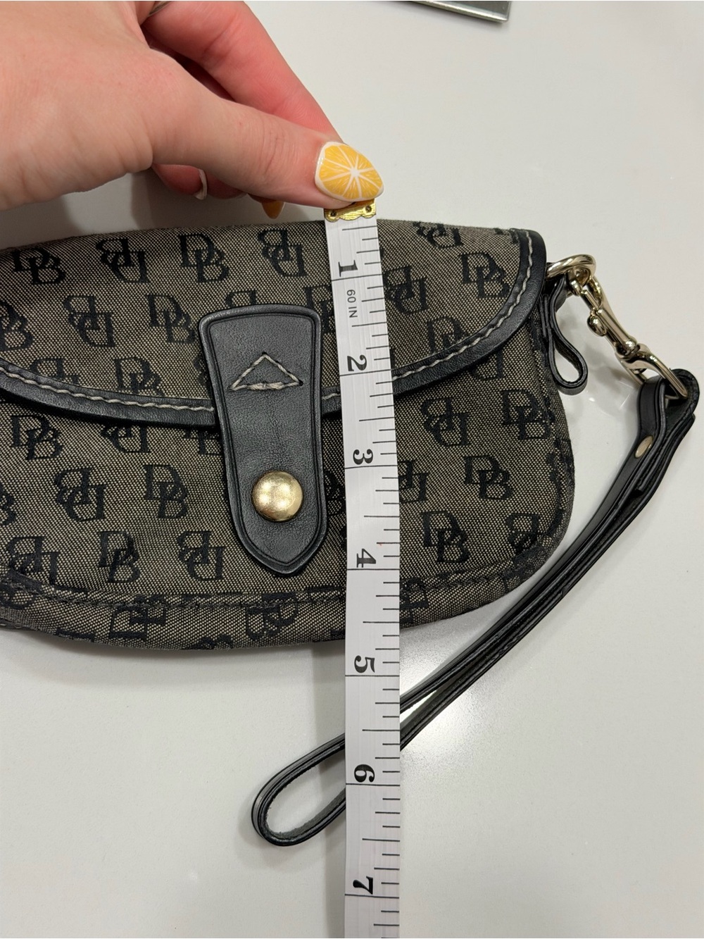 Dooney & Bourke Monogram Gray Wristlet - Picture 7 of 7